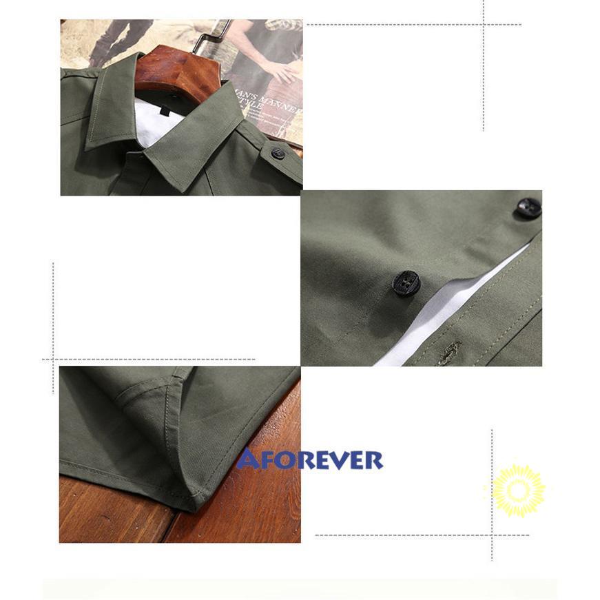 ミリタリーシャツ メンズ 長袖シャツ カジュアルシャツ 無地 ワークシャツ シャツ 秋コーデ 秋服 通勤 トップス 40代 50代ファッション 