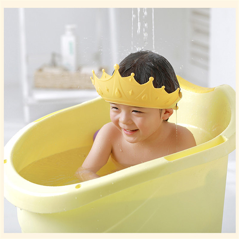 シャンプーハット 子供 赤ちゃん シャワーキャップ サイズ調整可能 子供用 バスハット シャンプーキャップ ベビー 王冠 お風呂グッズ キッズ 