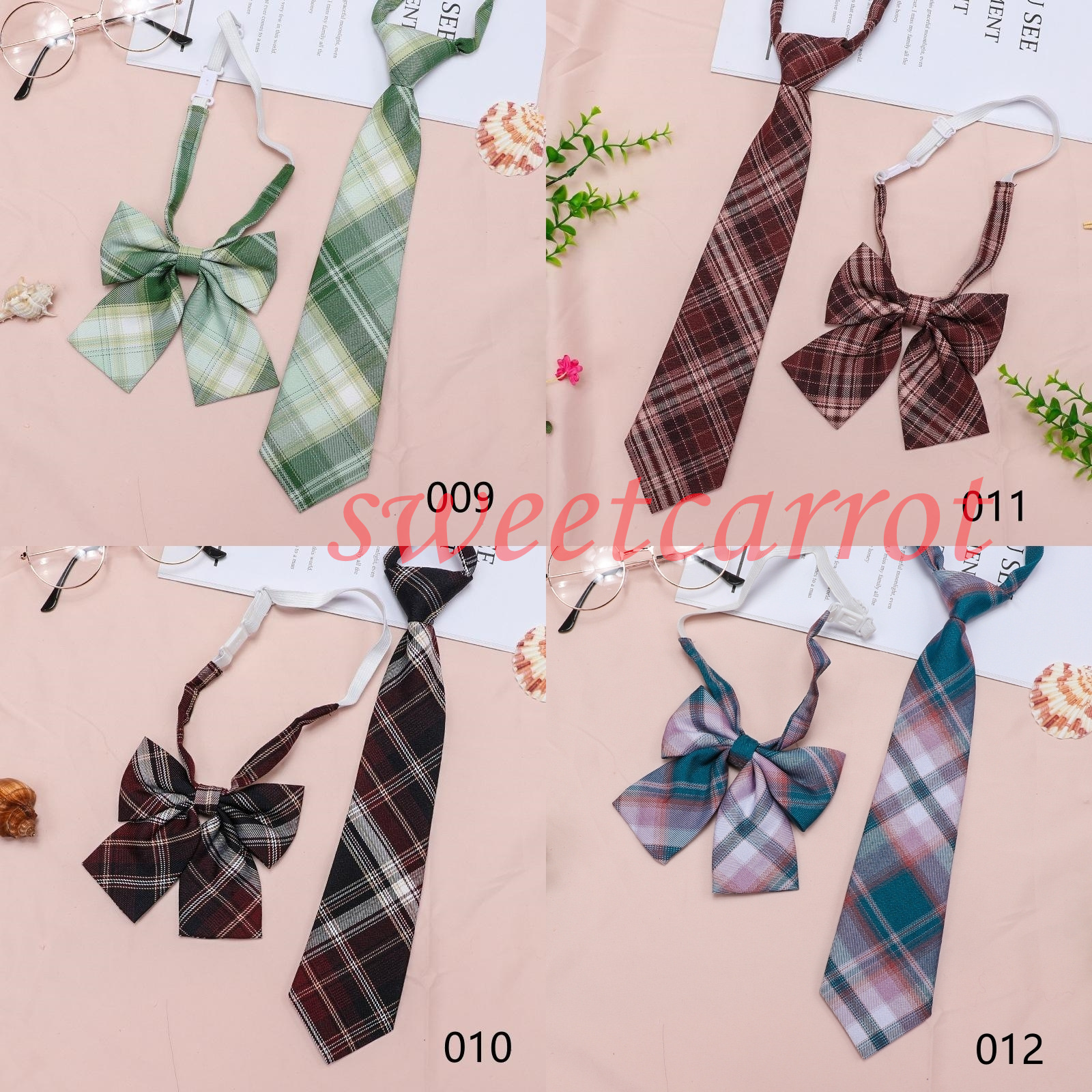 スクールリボン 2点セット ネクタイ レディース チェック柄 制服 セーラー服 入学式 スクールネクタイ 学生卒業式 高校生 スクールタイ 女子 韓国風 