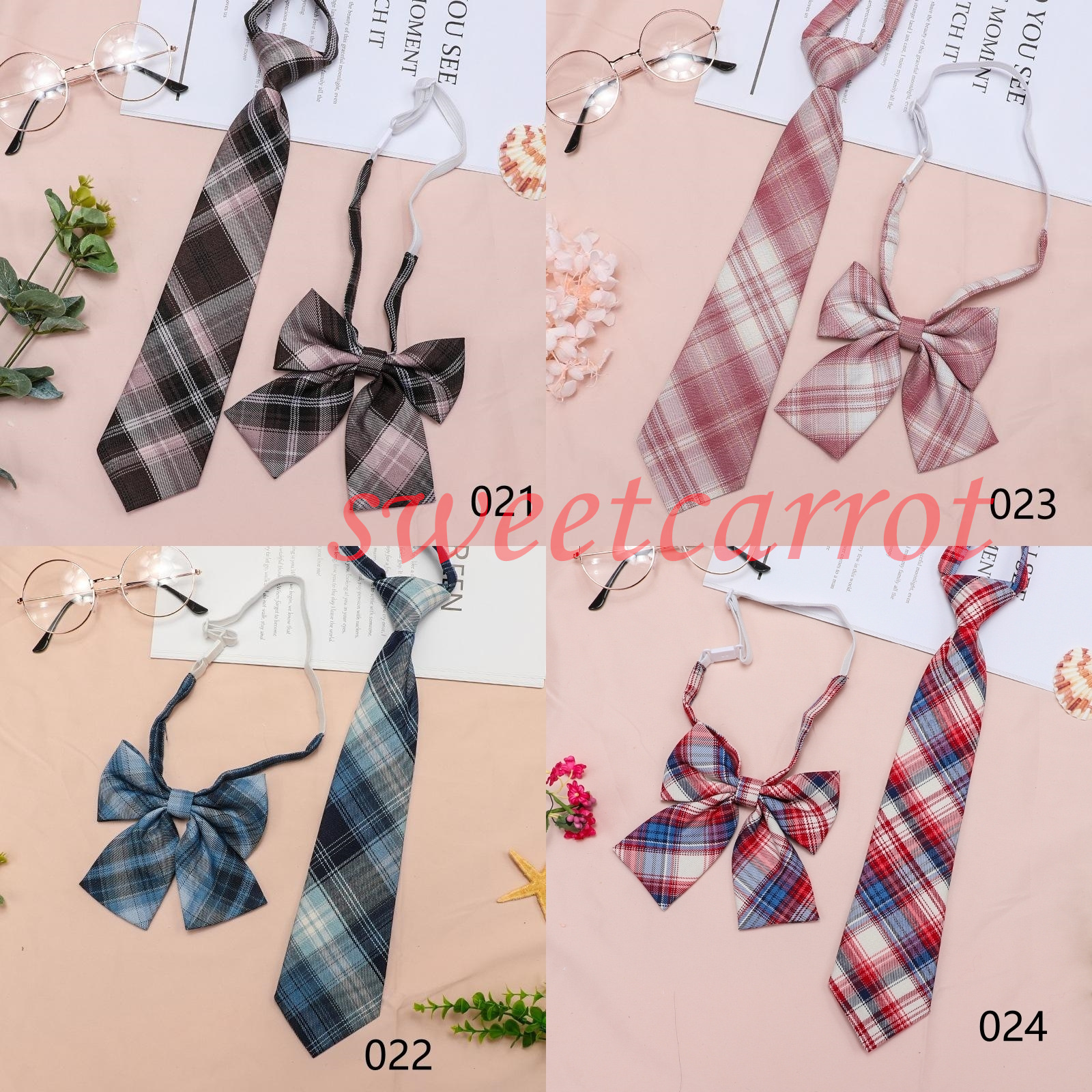 スクールリボン 2点セット ネクタイ レディース チェック柄 制服 セーラー服 入学式 スクールネクタイ 学生卒業式 高校生 スクールタイ 女子 韓国風 