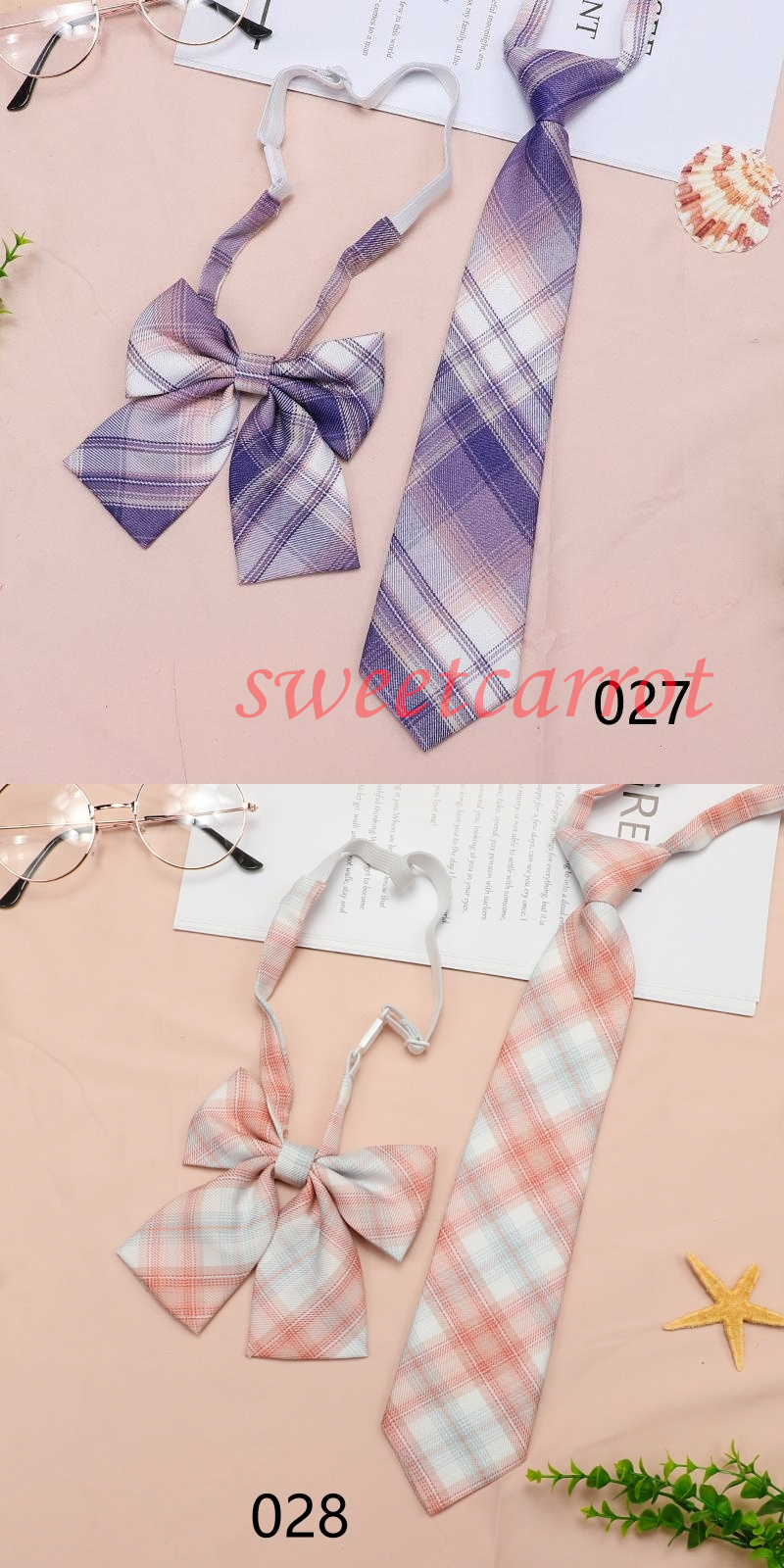 スクールリボン 2点セット ネクタイ レディース チェック柄 制服 セーラー服 入学式 スクールネクタイ 学生卒業式 高校生 スクールタイ 女子 韓国風 