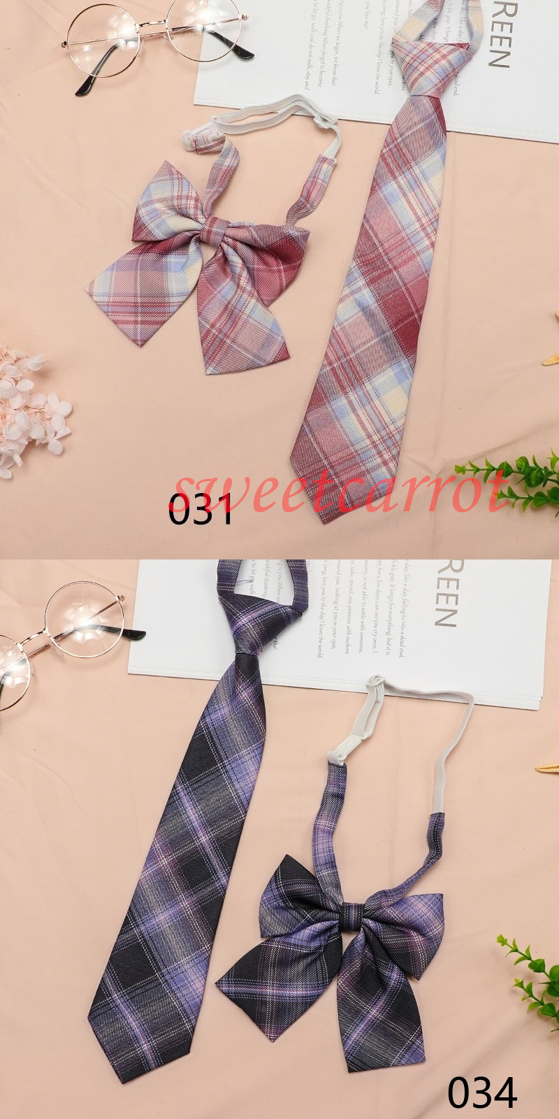 スクールリボン 2点セット ネクタイ レディース チェック柄 制服 セーラー服 入学式 スクールネクタイ 学生卒業式 高校生 スクールタイ 女子 韓国風 
