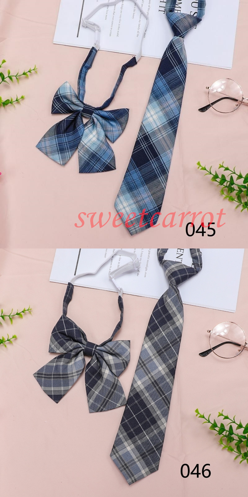 スクールリボン 2点セット ネクタイ レディース チェック柄 制服 セーラー服 入学式 スクールネクタイ 学生卒業式 高校生 スクールタイ 女子 韓国風 