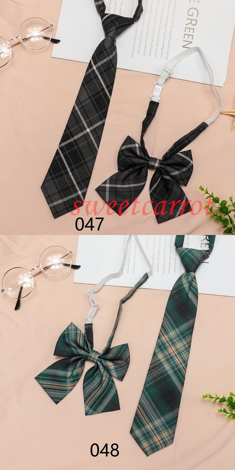 スクールリボン 2点セット ネクタイ レディース チェック柄 制服 セーラー服 入学式 スクールネクタイ 学生卒業式 高校生 スクールタイ 女子 韓国風 