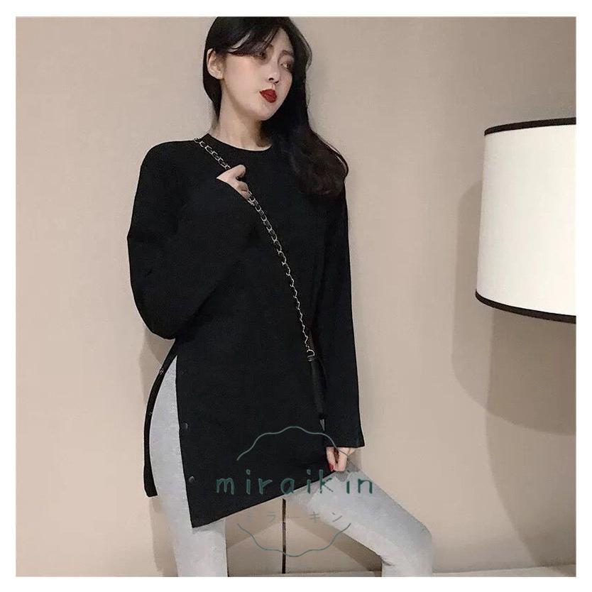 Tシャツ レディース 40代 秋冬長袖Tシャツ 白 スエットシャツ トレーナー 着痩せ30代50代 無地 おしゃれ トップス プルオーバー カジュアル可愛い ゆったり 