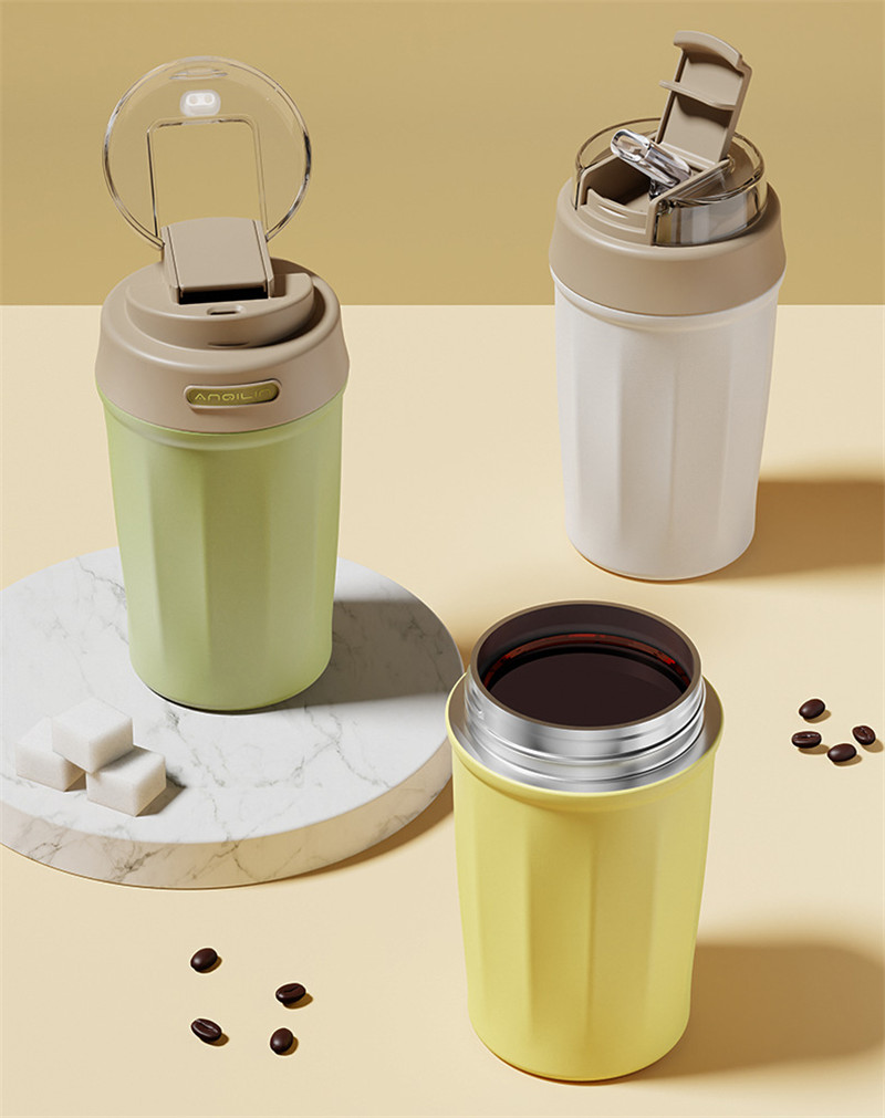 タンブラー 水筒 蓋付き 大容量 真空断熱 保温 二重構造 直飲み 保冷 ステンレス 漏れ防止 コーヒーカップ 持ち運び おしゃれ 