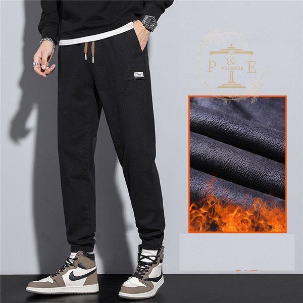 サルエルパンツ メンズ 裏起毛パンツ ジーンズ 厚手 暖かい 厚手 暖ズボン 暖パン ストレッチパンツ 裏起毛 やや伸縮 秋冬 