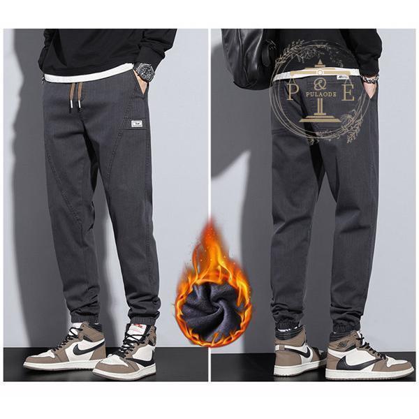 サルエルパンツ メンズ 裏起毛パンツ ジーンズ 厚手 暖かい 厚手 暖ズボン 暖パン ストレッチパンツ 裏起毛 やや伸縮 秋冬 