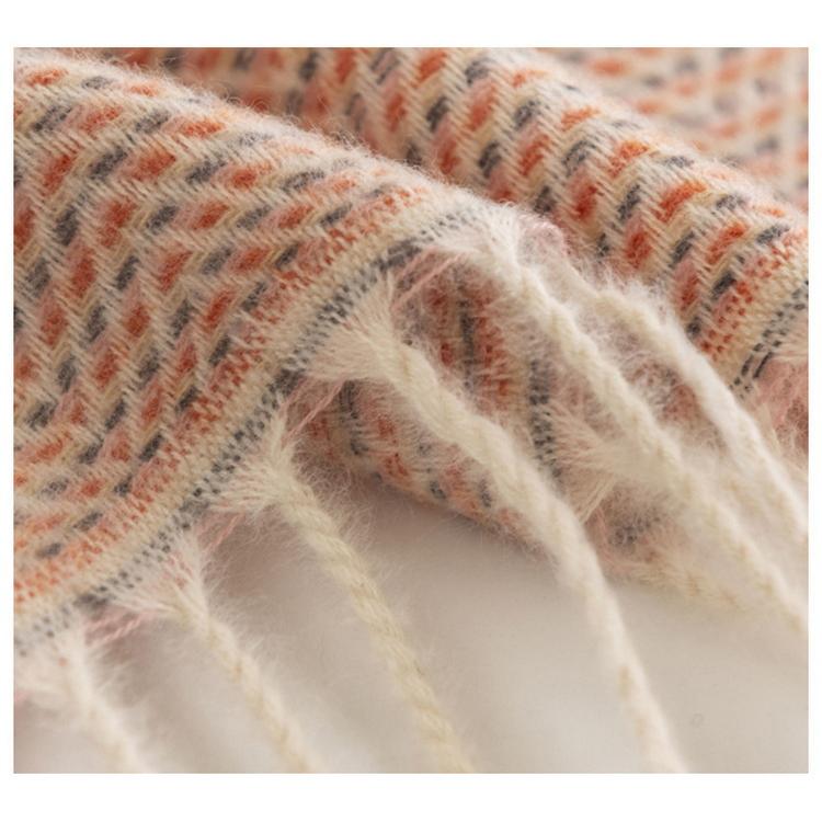 ストール レディース 防寒 秋冬 ボーダー柄 カシミヤ タッチ ギフト おしゃれ ショール 大判 ひざ掛け 肩掛け かわいい プレゼント 