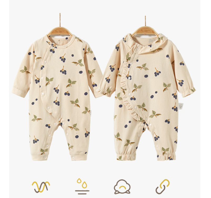 ベビー ロンパース カバーオール 綿100％ 肌着 パジャマ 男の子 前開き お食い初め 新生児 女児 男児 女の子 出産祝い ベビー服 ユニセックス 長袖 記念撮影 