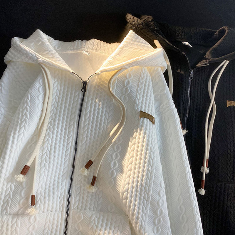 ニット レディース カーディガン トップス 長袖 フード付き シンプル ジップアップ おしゃれ 春秋コーデ ゆったり カジュアル 