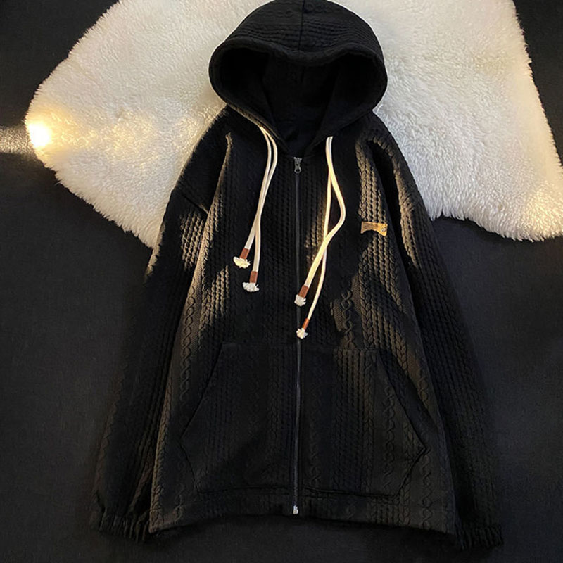 ニット レディース カーディガン トップス 長袖 フード付き シンプル ジップアップ おしゃれ 春秋コーデ ゆったり カジュアル 