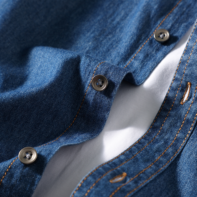 デニムシャツ メンズ 長袖シャツ ボタンダウンシャツ ポケット付き ワークシャツ 快適 ウォッシュ加工済み 柔らかい カジュアル 羽織り 