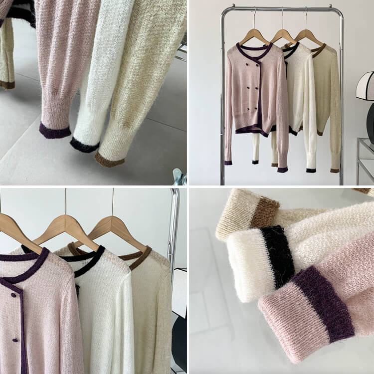 トップス レディース 韓国 ニット シースルー ローゲージ 長袖 冬 バイゴム レトロ シアーニット 秋 アンシンメトおしゃれ 