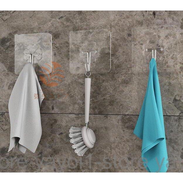 フック シール 粘着フック 10個 20個 30個 防水 はがせる 壁掛け 強力 透明タイプ バスルーム 繰り返し使える お風呂 吊り下げ 