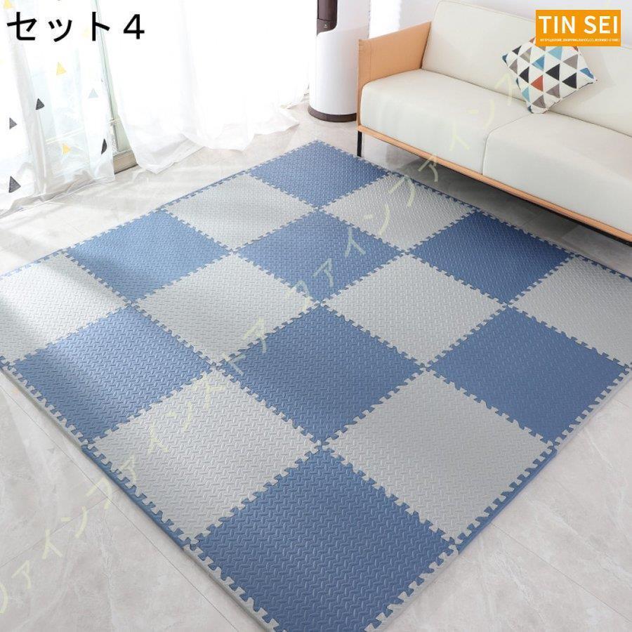 クッションマット ジョイントマット 北欧 赤ちゃん キッズマット 厚め おしゃれ 撥水加工 ずれない 柔らかい 床暖房対応 フロアーマット パズルマット 子供用 