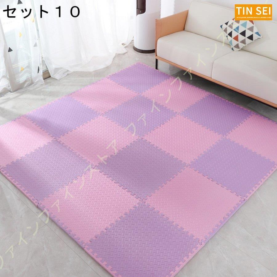 クッションマット ジョイントマット 北欧 赤ちゃん キッズマット 厚め おしゃれ 撥水加工 ずれない 柔らかい 床暖房対応 フロアーマット パズルマット 子供用 