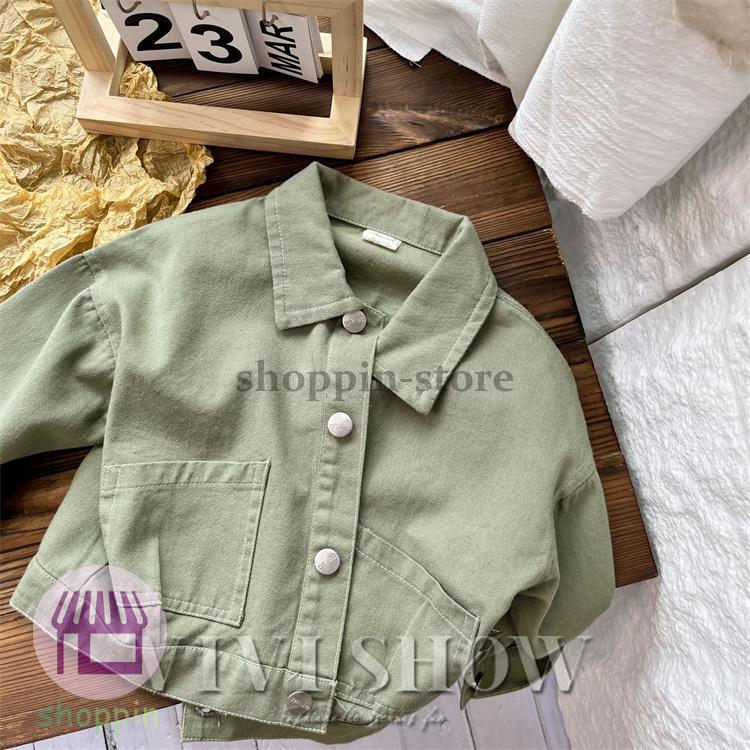 キッズ アウター 長袖 トップス シンプル 襟付き おしゃれ アニマル 着やすい ゆったり カジュアル コットン あわせやすい 動きやすい 