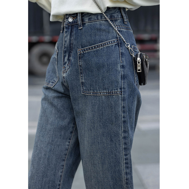 パンツ レディース 夏 ボズボン ワイドパンツ デニム ストレッチ ハイウエスト ストレッチパンツ ウエストゴム ウエスト デニム 