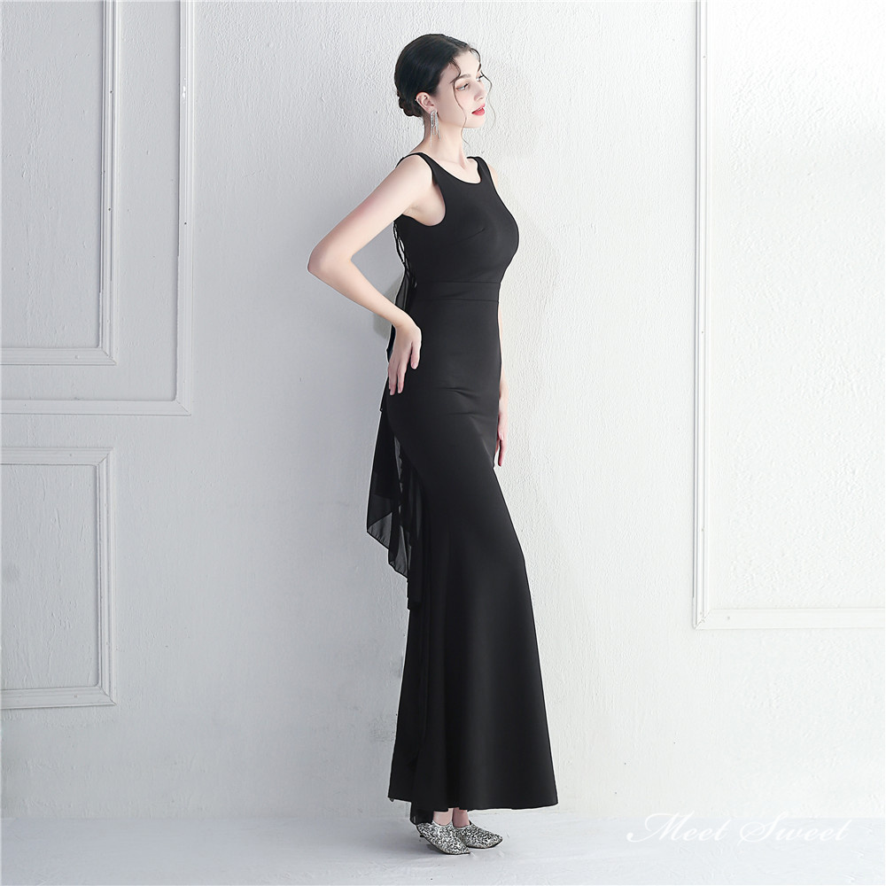 カラードレス マーメイドドレス パーティードレス ノースリーブ シフォン イブニングドレス スレンダードレス ウェディングドレス 発表会 二次会 結婚式 