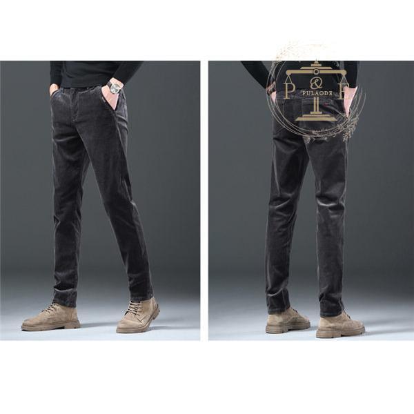 コーデュロイパンツ メンズ 裏起毛パンツ 紳士パンツ 黒パン ストレッチ 冬服 メンズチノパン スキニー 秋冬 冬ズボン 