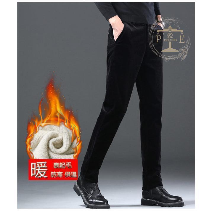 コーデュロイパンツ メンズ 裏起毛パンツ 紳士パンツ 黒パン ストレッチ 冬服 メンズチノパン スキニー 秋冬 冬ズボン 