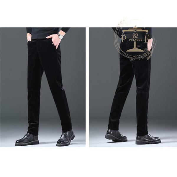 コーデュロイパンツ メンズ 裏起毛パンツ 紳士パンツ 黒パン ストレッチ 冬服 メンズチノパン スキニー 秋冬 冬ズボン 