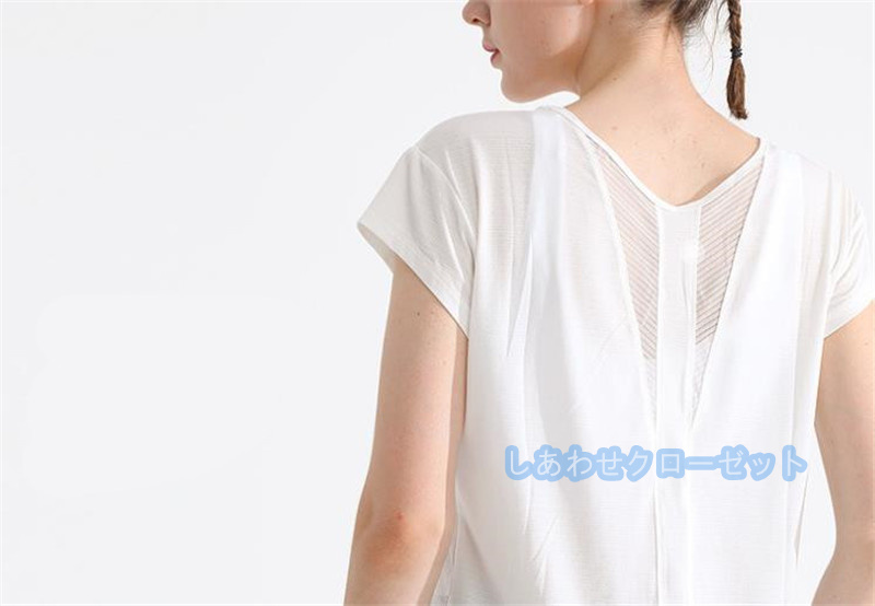 ヨガウェア レディース トップス 半袖 Tシャツ ホットヨガ フィットネス 速乾 スポーツウェア ランニングウェア かわいい おしゃれ 吸汗 