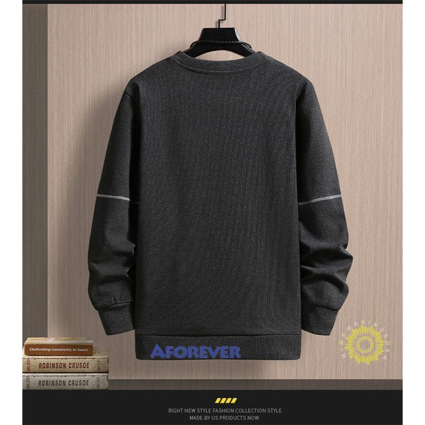 長袖トレーナー メンズ トレーナー スウェットシャツ クルーネック 長袖 秋服 プルオーバー トップス 無地 秋 