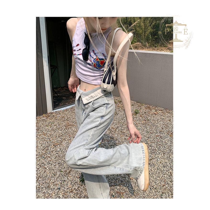 デニムパンツ レディース ジーンズ ジーパン バギーパンツ ガウチョパンツ 美シルエット ファッション ワイドパンツ ゆったり 春夏秋 