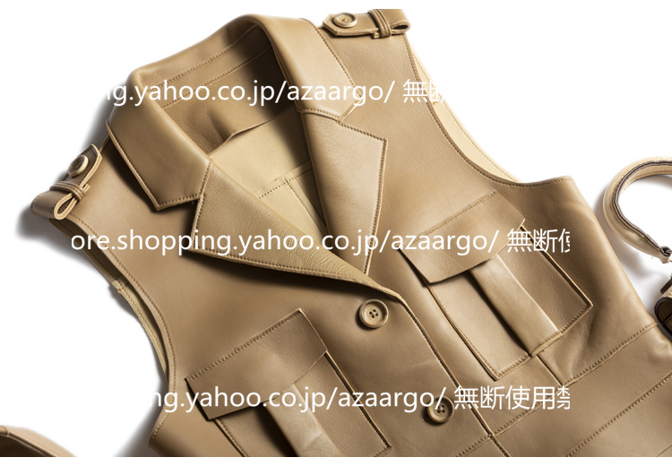 春夏秋冬 。 ベスト レディース レザーベスト 羊革 カジュアル 通勤 ベスト前開き バイク用ベスト ジレベスト チョッキ おしゃれ フォーマル 