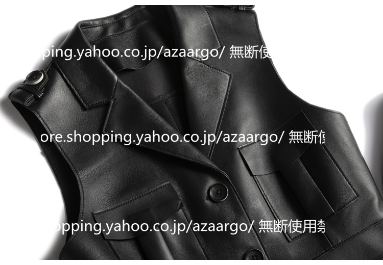 春夏秋冬 。 ベスト レディース レザーベスト 羊革 カジュアル 通勤 ベスト前開き バイク用ベスト ジレベスト チョッキ おしゃれ フォーマル 