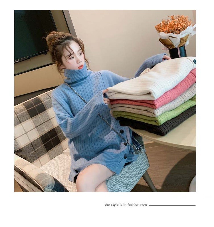 セーター ニット トップス レディース 秋冬 40代 6色 長袖セーター カジュアル ハイネック オシャレ ゆったり ロング丈セーター きれいめ 無地 大きいサイズ 