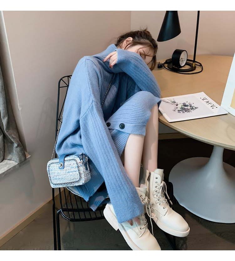 セーター ニット トップス レディース 秋冬 40代 6色 長袖セーター カジュアル ハイネック オシャレ ゆったり ロング丈セーター きれいめ 無地 大きいサイズ 