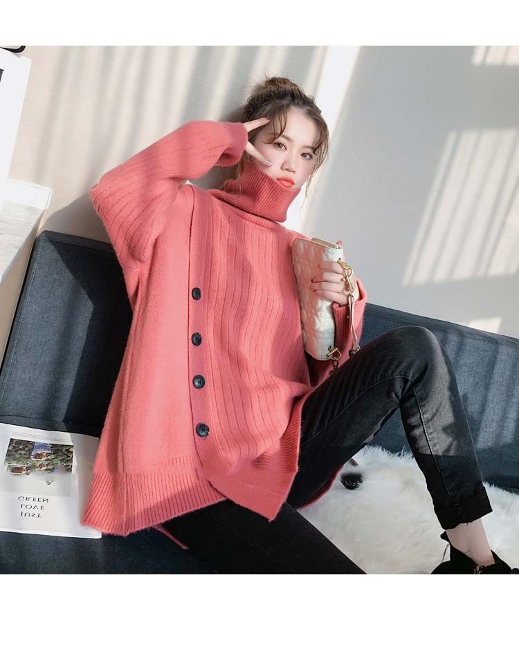 セーター ニット トップス レディース 秋冬 40代 6色 長袖セーター カジュアル ハイネック オシャレ ゆったり ロング丈セーター きれいめ 無地 大きいサイズ 