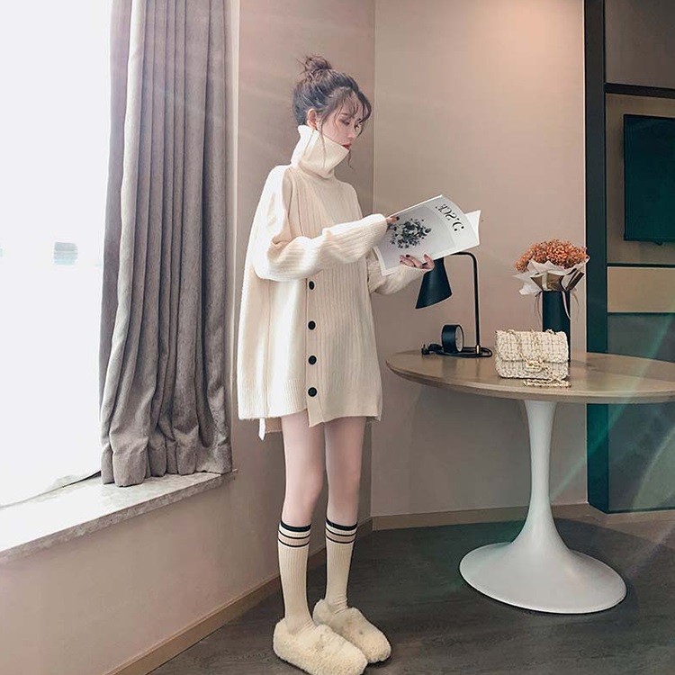 セーター ニット トップス レディース 秋冬 40代 6色 長袖セーター カジュアル ハイネック オシャレ ゆったり ロング丈セーター きれいめ 無地 大きいサイズ 