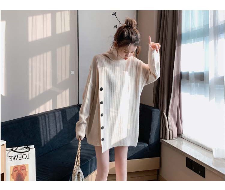 セーター ニット トップス レディース 秋冬 40代 6色 長袖セーター カジュアル ハイネック オシャレ ゆったり ロング丈セーター きれいめ 無地 大きいサイズ 