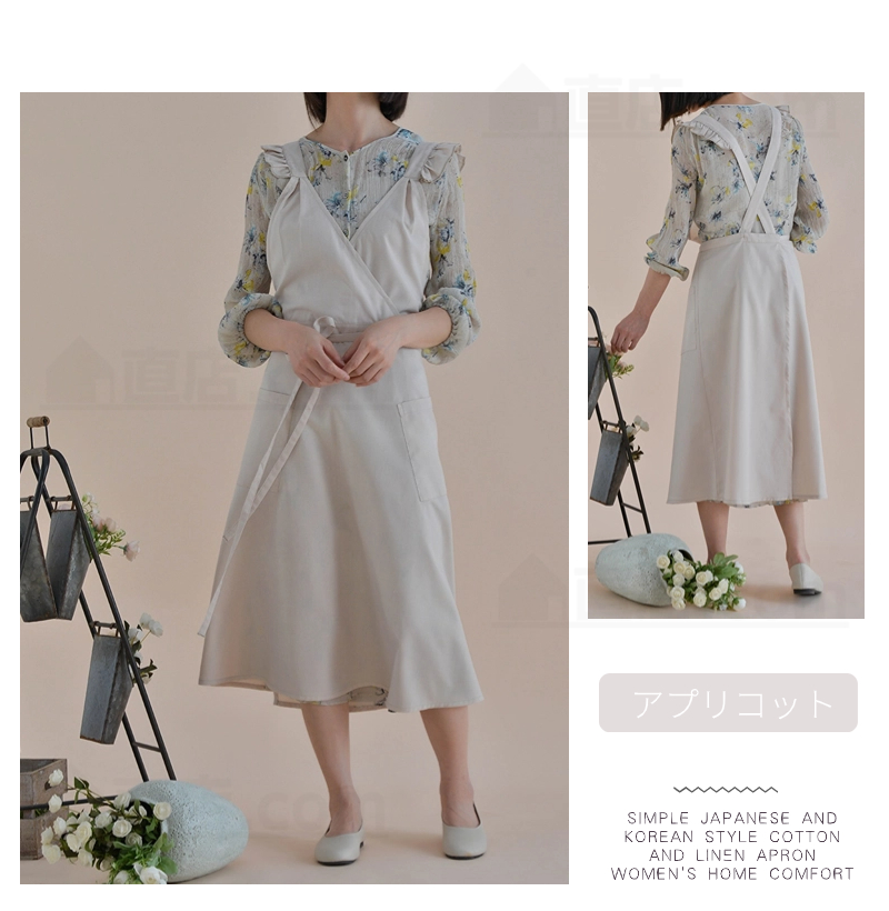 エプロン おしゃれ 簡単に着れる シンプル スカート風 前掛け レディースエプロン 家庭用 業務用 無地 作業用 花屋 ガーデニング園芸 DIY 飲食店 エプロン 