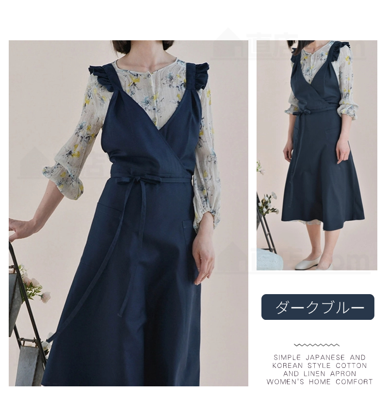 エプロン おしゃれ 簡単に着れる シンプル スカート風 前掛け レディースエプロン 家庭用 業務用 無地 作業用 花屋 ガーデニング園芸 DIY 飲食店 エプロン 