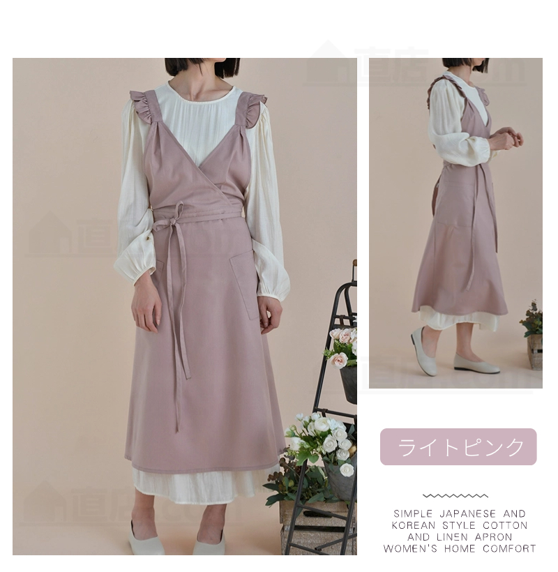 エプロン おしゃれ 簡単に着れる シンプル スカート風 前掛け レディースエプロン 家庭用 業務用 無地 作業用 花屋 ガーデニング園芸 DIY 飲食店 エプロン 