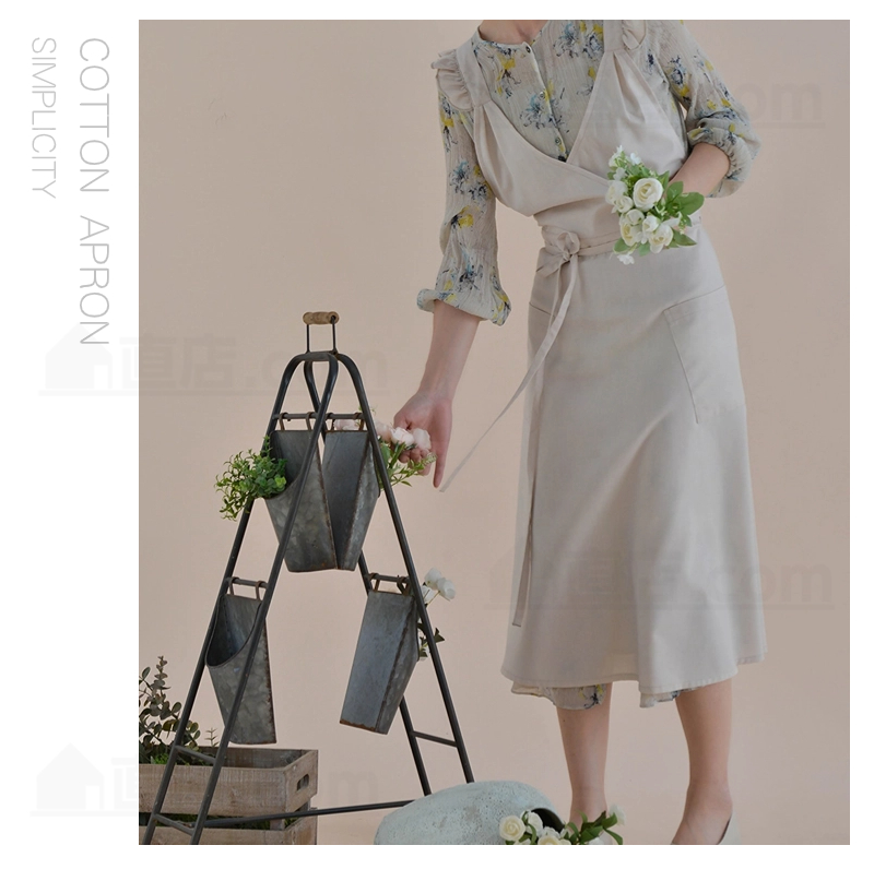 エプロン おしゃれ 簡単に着れる シンプル スカート風 前掛け レディースエプロン 家庭用 業務用 無地 作業用 花屋 ガーデニング園芸 DIY 飲食店 エプロン 