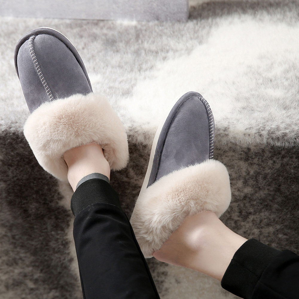 スリッパ ムートン冬 もこもこ サンダル  