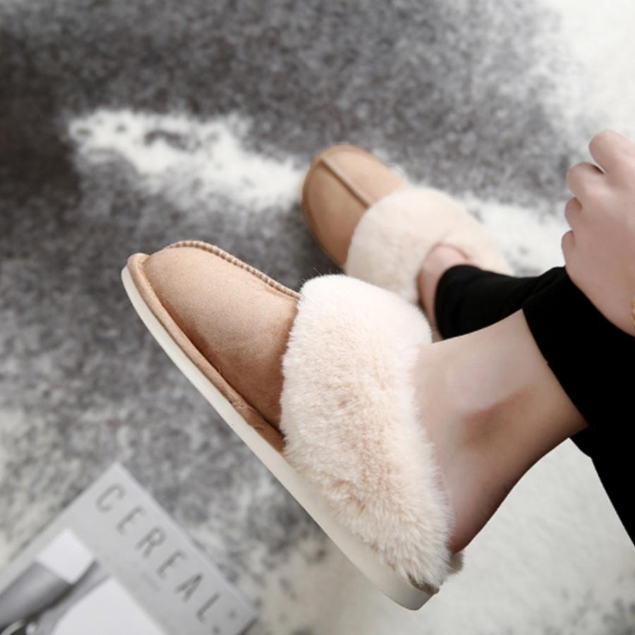 スリッパ ムートン冬 もこもこ サンダル  