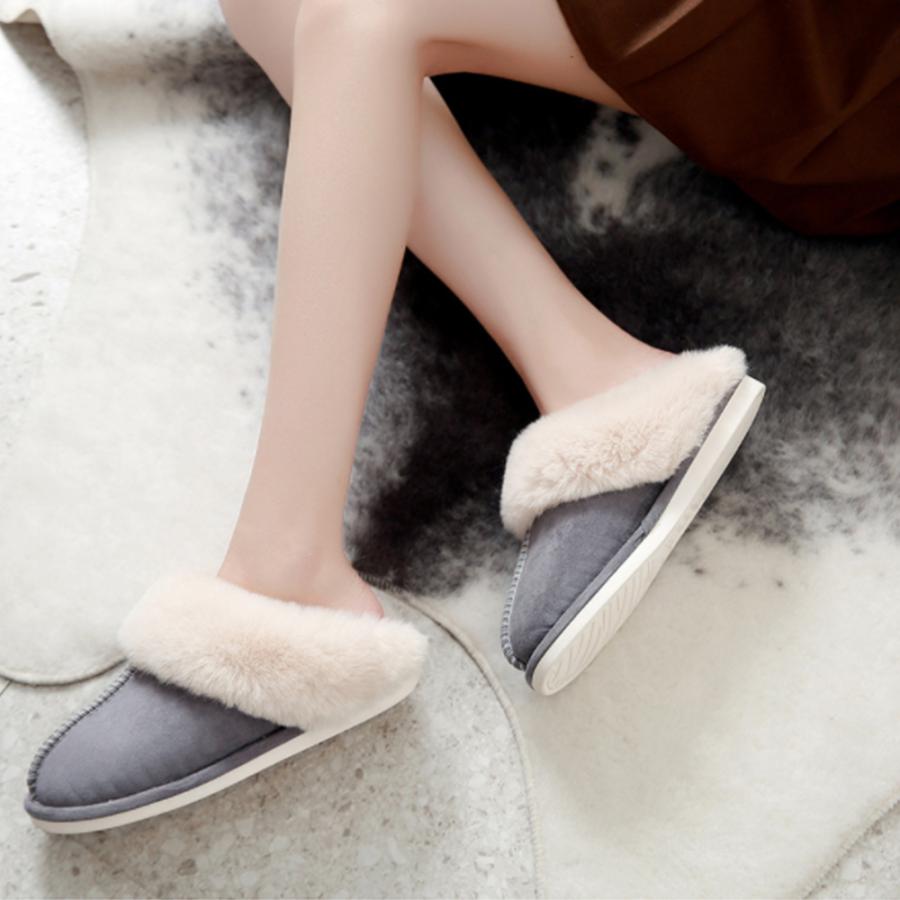 スリッパ ムートン冬 もこもこ サンダル  