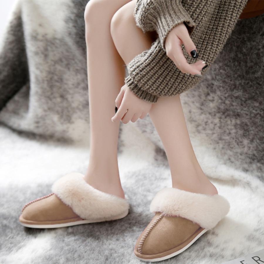 スリッパ ムートン冬 もこもこ サンダル  