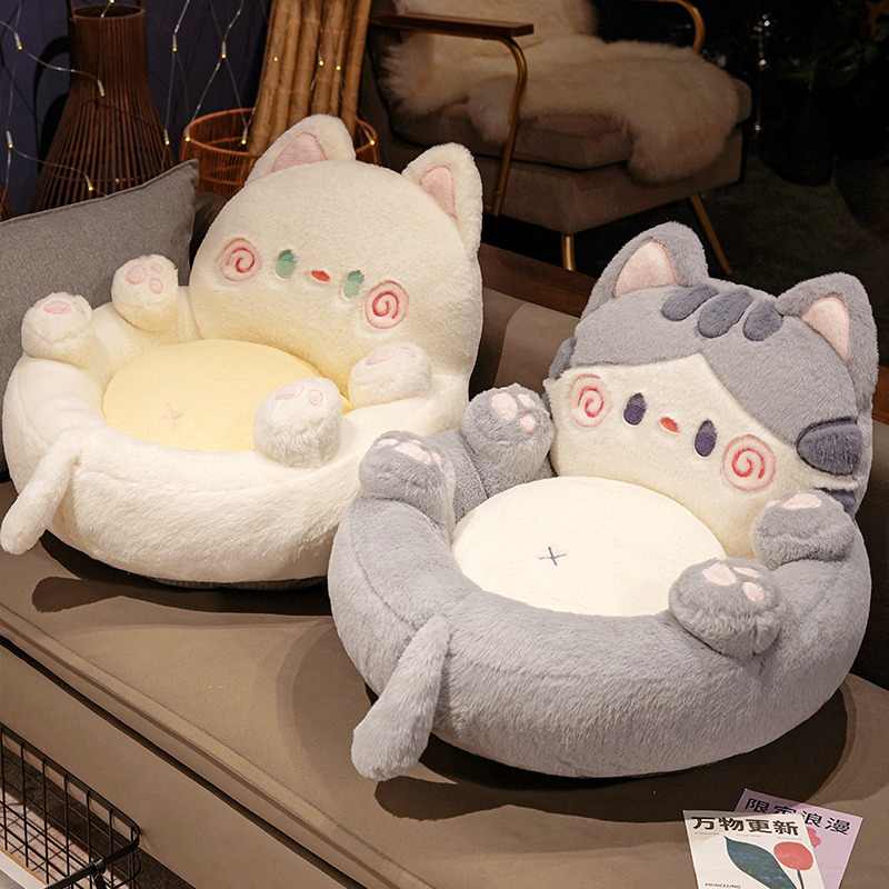 座布団 おしゃれ 座椅子 クッション 腰枕 ねこ型 ソファ 出産祝い オールシーズン インテリア 赤ちゃん ー アクッション 子供 フロ 椅子用 