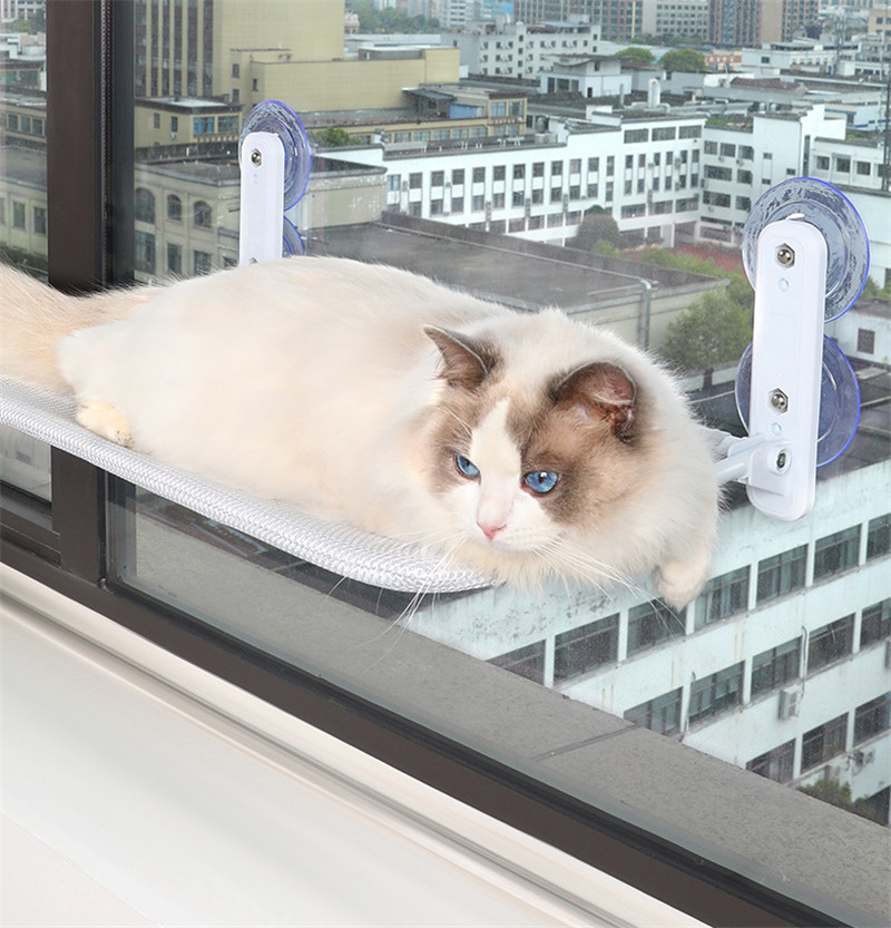 猫ハンモック 窓 折畳み式 猫窓ベッド 吸盤式 ペットベット 四季兼用 洗える 通気 ネコ キャット 日光浴 窓ハンモック お昼寝 取り付け簡単 