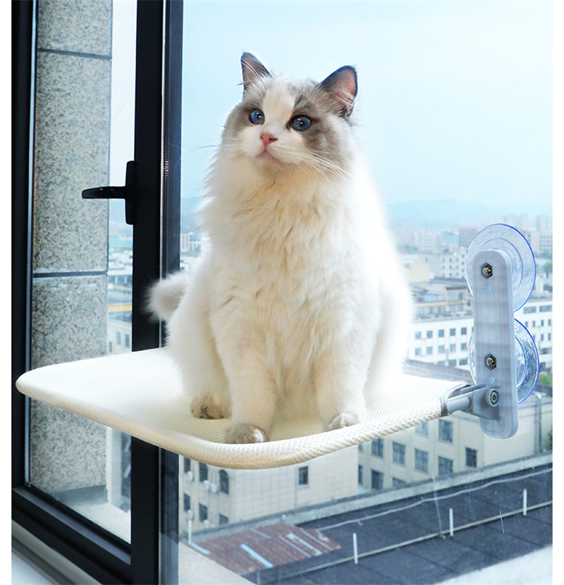 猫ハンモック 窓 折畳み式 猫窓ベッド 吸盤式 ペットベット 四季兼用 洗える 通気 ネコ キャット 日光浴 窓ハンモック お昼寝 取り付け簡単 