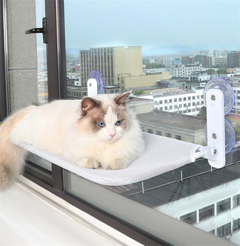 猫ハンモック 窓 折畳み式 猫窓ベッド 吸盤式 ペットベット 四季兼用 洗える 通気 ネコ キャット 日光浴 窓ハンモック お昼寝 取り付け簡単 