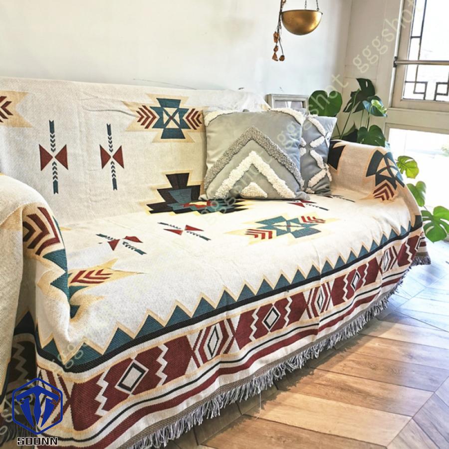 マルチカバー エスニック ソファカバー 大きい ソファーかばー 長方形 ブランケット シンプル ほこり 多機能 保護 ベッドカバー カウチ おしゃれ キズ汚れ防止 